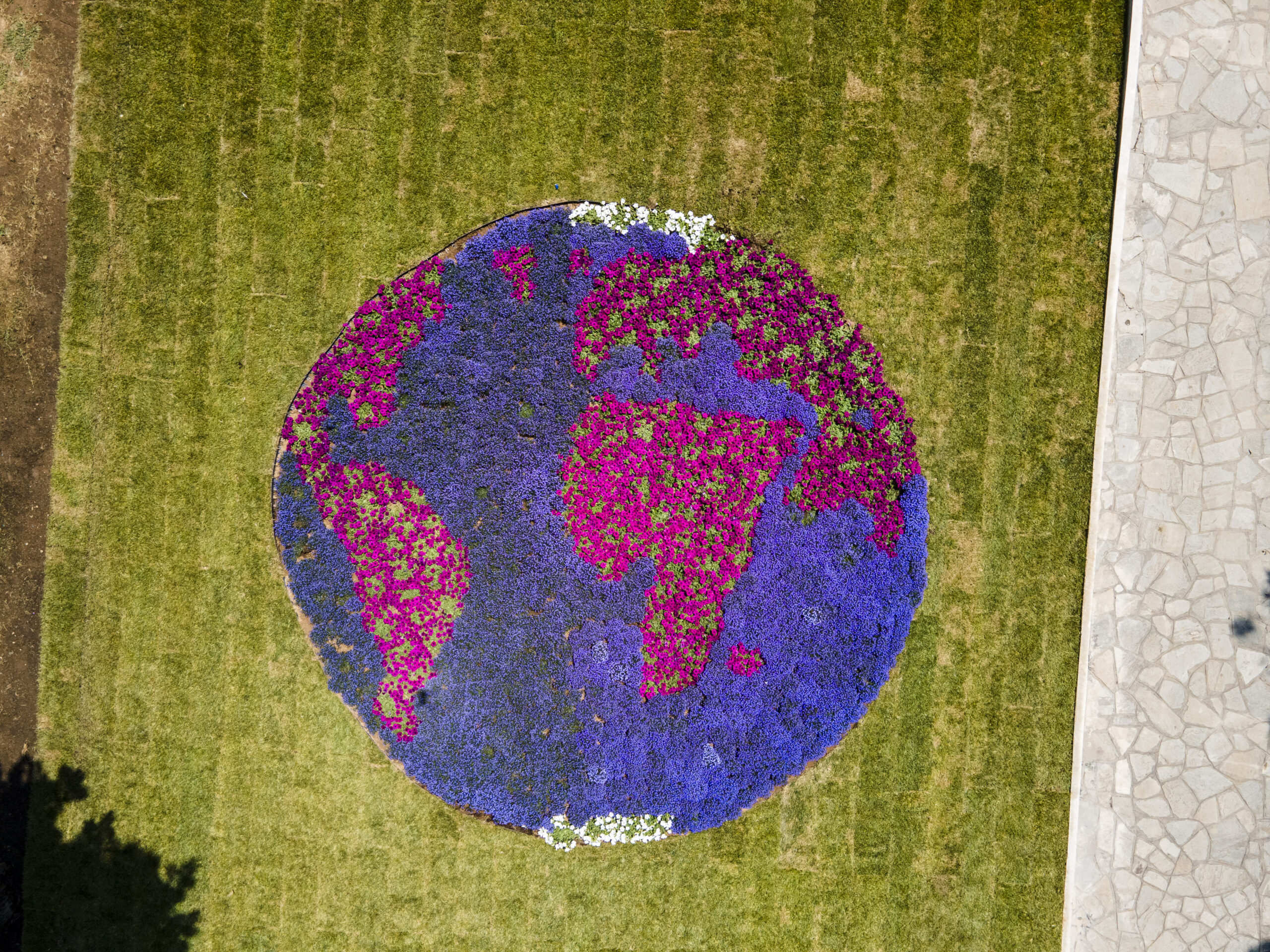 Read more about the article Άνθινη υδρόγειος με 5.000 εποχιακά φυτά για την Παγκόσμια Ημέρα Περιβάλλοντος