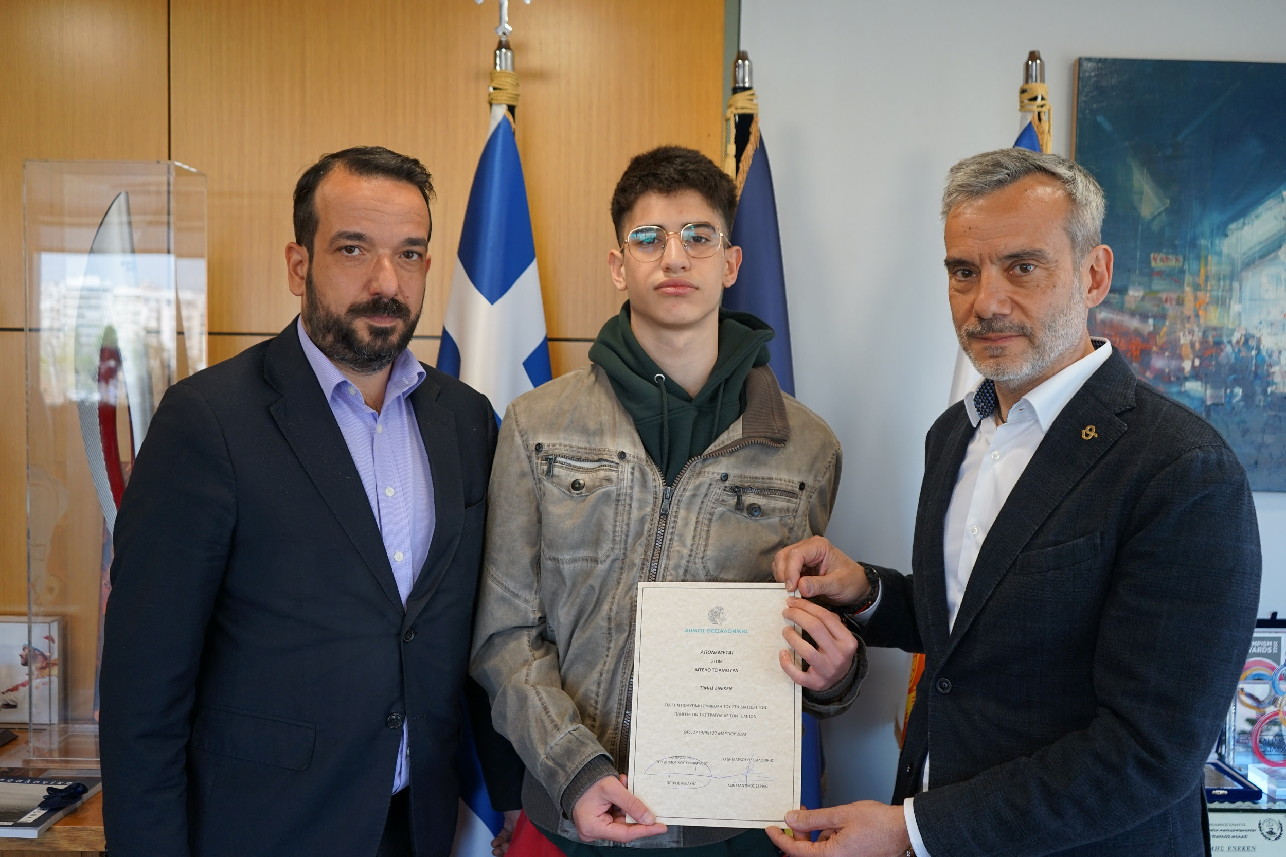 Read more about the article Ο Δήμος Θεσσαλονίκης βράβευσε τον Άγγελο Τσιαμούρα